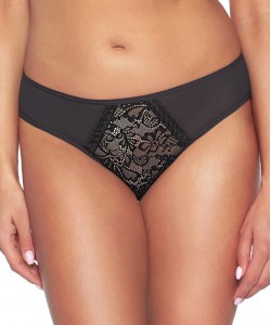 Жіночі трусики бразиліана з мереживним декором Ava 1396/B Cold Espresso