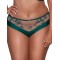Трусики жіночі бразиліана з вишивкою блискучими нитками Ava 2088/B Emerald
