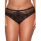 Високі жіночі трусики бразиліана з декором з ефектного вишитого мережива Ava 2109/B Black