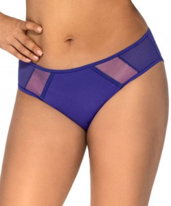 Жіночі трусики сліп з блискучою обробкою швів та прозорими вставками Ava 1030/1 Iris