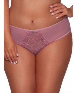 Жіночі трусики сліп бузкового кольору з ніжної мікросітки з мереживною вставкою Ava 1396 Lily