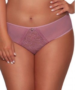 Жіночі трусики сліп бузкового кольору з ніжної мікросітки з мереживною вставкою Ava 1396 Lily