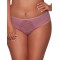 Жіночі трусики сліп бузкового кольору з ніжної мікросітки з мереживною вставкою Ava 1396 Lily