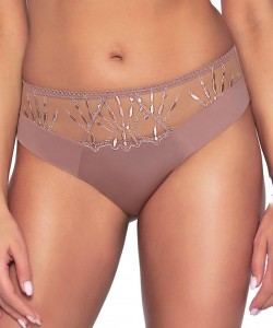 Жіночі трусики сліп з контрастним оздобленням Ava 2035 Coffee Rose