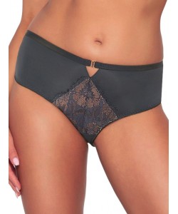 Жіночі трусики сліп із вставкою із квіткового мережива Ava 1939 Antracyt