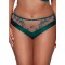 Жіночі трусики сліп із завищеною талією та блискучою вишивкою Ava 2087 Emerald
