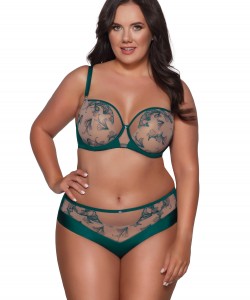 Жіночі трусики сліп з вишивкою блискучими нитками Ava 2088 Emerald Жіночі трусики сліп з вишивкою блискучими нитками Ava 2088 Emerald
