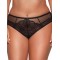 Жіночі високі трусики сліп з декором з ефектного вишитого мережива Ava 2109 Black