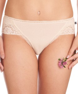 Жіночі бавовняні трусики сліп із мереживними боками (комплект 2 шт. одного кольору) Key LPC 142