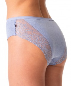 Комплект жіночих меланжевих бавовняних трусиків бікіні (2 шт. різних кольорів) Key LPC 202 A24 Комплект жіночих меланжевих бавовняних трусиків бікіні (2 шт. різних кольорів) Key LPC 202 A24