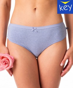 Комплект жіночих меланжевих бавовняних трусиків бікіні (2 шт. різних кольорів) Key LPC 202 A24