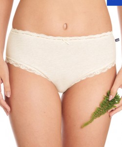 Жіночі бавовняні трусики сліп однотонні з мереживним оздобленням (комплект 2 шт. різних кольорів) Key LPC 231 A22