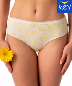 Комплект жіночих бавовняних трусиків бікіні з квітковим принтом (2 шт. різних кольорів) Key LPC 559 A24