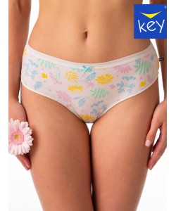 Комплект жіночих бавовняних трусиків бікіні з квітковим принтом (2 шт. різних кольорів) Key LPC 559 A24