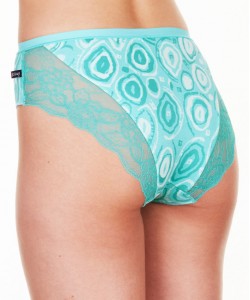 Жіночі бавовняні трусики сліп з мереживним оздобленням на спинці (комплект 2 шт. різних кольорів) Key LPC 608 A22