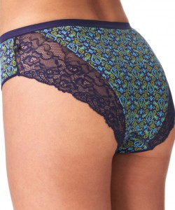 Набір жіночих бавовняних трусиків бікіні з мереживними краями на спинці (2 шт. з різними принтами) Key LPC 726 B23 Набір жіночих бавовняних трусиків бікіні з мереживними краями на спинці (2 шт. з різними принтами) Key LPC 726 B23