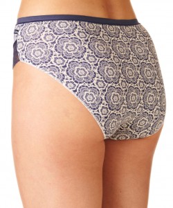 Комплект жіночих бавовняних трусиків бікіні з мереживними вставками (2 шт. різних кольорів) Key LPC 734 B22