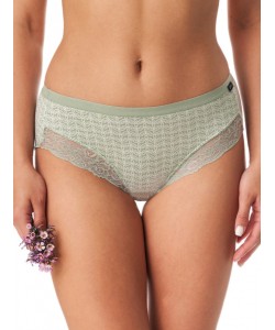 Комплект жіночих трусиків бікіні з візерункової бавовни з мереживом (2 шт різних кольорів) Key LPC 772 A23