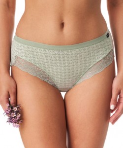 Комплект жіночих трусиків бікіні з візерункової бавовни з мереживом (2 шт різних кольорів) Key LPC 772 A23