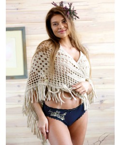 Комплект жіночих бавовняних трусиків бікіні з мереживним оздобленням (2 шт. з різними принтами) Key LPC 785 B23