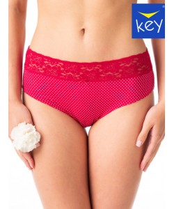 Комплект жіночих бавовняних трусиків бікіні з мереживним поясом (2 шт. різних кольорів) Key LPC 797 A24