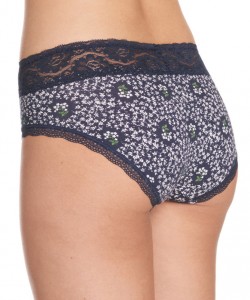 Жіночі бавовняні трусики бікіні з мереживним поясом (комплект 2 шт. різних кольорів) Key LPC 961 A22 Жіночі бавовняні трусики бікіні з мереживним поясом (комплект 2 шт. різних кольорів) Key LPC 961 A22