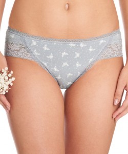 Жіночі бавовняні трусики бікіні з пласким поясом та мереживним декором (комплект 2 шт. різних кольорів) Key LPC 973 A22