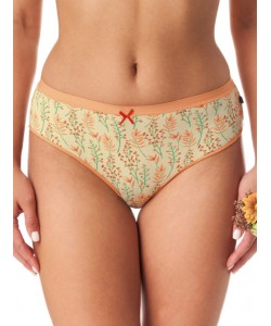 Комплект жіночих бавовняних трусиків сліп з візерунком і мереживом (2 шт. різних кольорів) Key LPC 986 A23