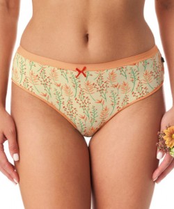 Комплект жіночих бавовняних трусиків сліп з візерунком і мереживом (2 шт. різних кольорів) Key LPC 986 A23