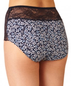 Комплект жіночих високих бавовняних трусиків міді з мереживним декором (2 шт. різних кольорів) Key LPF 172 B22 Комплект жіночих високих бавовняних трусиків міді з мереживним декором (2 шт. різних кольорів) Key LPF 172 B22