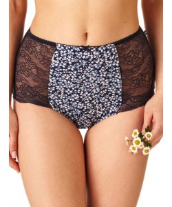 Комплект жіночих високих бавовняних трусиків міді з мереживним декором (2 шт. різних кольорів) Key LPF 172 B22