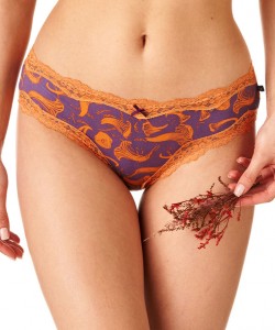 Комплект жіночих бавовняних трусиків бікіні з мереживним оздобленням (2 шт. різних кольорів) Key LPP 752 B22