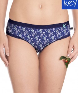 Жіночі бавовняні трусики міні-бікіні з пласким поясом (комплект 2 шт. з різними принтами) Key LPP 958 A22