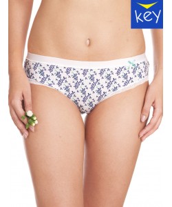 Жіночі бавовняні трусики міні-бікіні з пласким поясом (комплект 2 шт. з різними принтами) Key LPP 958 A22