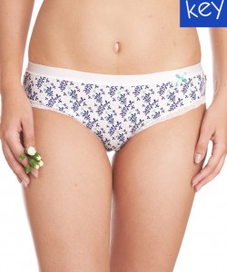 Жіночі бавовняні трусики міні-бікіні з пласким поясом (комплект 2 шт. з різними принтами) Key LPP 958 A22