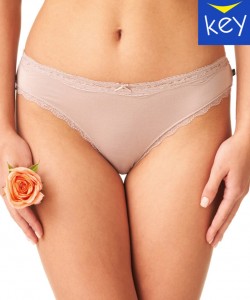 Набір жіночих трусиків міні бікіні з бамбукового трикотажу з мереживним оздобленням (2 шт) Key LPR 002