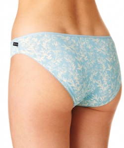 Комплект жіночих бавовняних трусиків міні бікіні з ніжним принтом (2 шт блакитного та жовтого кольорів) Key LPR 329 A23 Комплект жіночих бавовняних трусиків міні бікіні з ніжним принтом (2 шт блакитного та жовтого кольорів) Key LPR 329 A23
