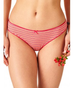 Набір жіночих бавовняних трусиків міні бікіні у смужку (2 шт.) Key LPR 331 B22