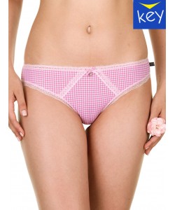Жіночі бавовняні трусики міні-бікіні з мереживним оздобленням (комплект 2 шт. з різними принтами) Key LPR 411 A22 Жіночі бавовняні трусики міні-бікіні з мереживним оздобленням (комплект 2 шт. з різними принтами) Key LPR 411 A22