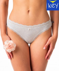 Комплект жіночих трусиків міні бікіні з якісної бавовни з ніжним візерунком та мереживом по краях (2 шт бежевого та сірого кольорів) Key LPR 514 Комплект жіночих трусиків міні бікіні з якісної бавовни з ніжним візерунком та мереживом по краях (2 шт бежевого та сірого кольорів) Key LPR 514