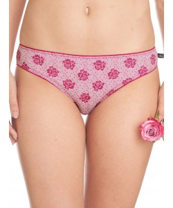 Жіночі бавовняні трусики міні-бікіні з квітковим малюнком та мереживним оздобленням на спинці (комплект 2 шт. різних кольорів) Key LPR 580 A22