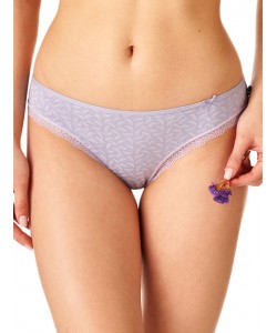 Набір жіночих бавовняних трусиків міні бікіні з мереживним оздобленням (2 шт. з різними принтами) Key LPR 645 B22