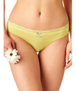 Комплект жіночих трусиків міні-бікіні з якісної бавовни з мереживним декором (2 шт. різних кольорів) Key LPR 673 B22