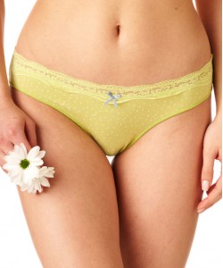 Комплект жіночих трусиків міні-бікіні з якісної бавовни з мереживним декором (2 шт. різних кольорів) Key LPR 673 B22