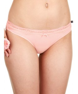 Жіночі бавовняні трусики міні-бікіні з мереживним поясом (комплект 2 шт. різних кольорів) Key LPR 929 A22