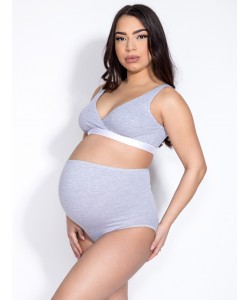 Жіночі високі трусики з гладкої бавовни для вагітних Mitex Mama Belly
