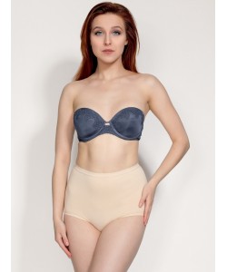 Бавовняні жіночі трусики сліп з високою талією та оздобленням з тонкого мережива Mitex Lara