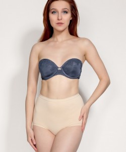 Бавовняні жіночі трусики сліп з високою талією та оздобленням з тонкого мережива Mitex Lara Бавовняні жіночі трусики сліп з високою талією та оздобленням з тонкого мережива Mitex Lara