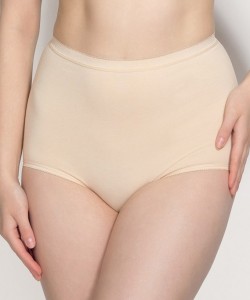 Бавовняні жіночі трусики сліп з високою талією та оздобленням з тонкого мережива Mitex Lara