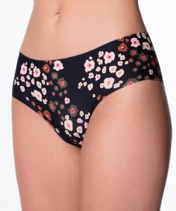 Жіночі безшовні трусики сліп з квітковим принтом Julimex Peggy Brown